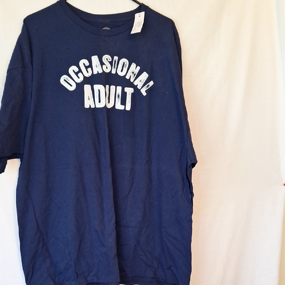 Graphic T-Shirt"Occasional Adult" Classic Tee. Size 3XL. Blue - Picture 1 of 6